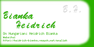 bianka heidrich business card